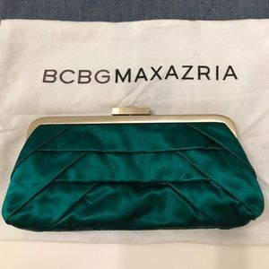 BCBG Max Azria Silk Frame Clutch, Green