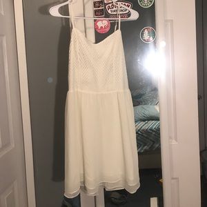 White Cutout Back Dress