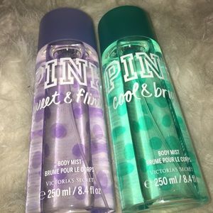 never used pink body mist full sized