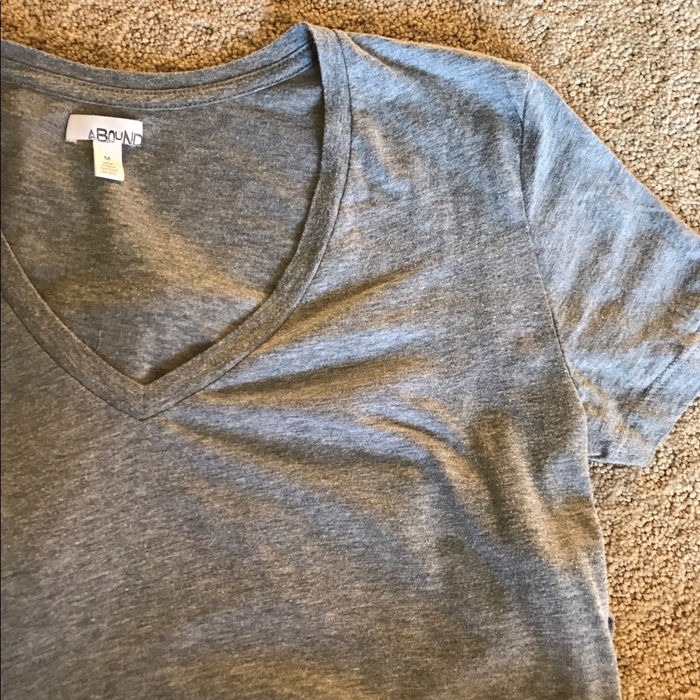 Light gray v-neck