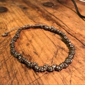 M.Cohen stacked silver skull bracelet