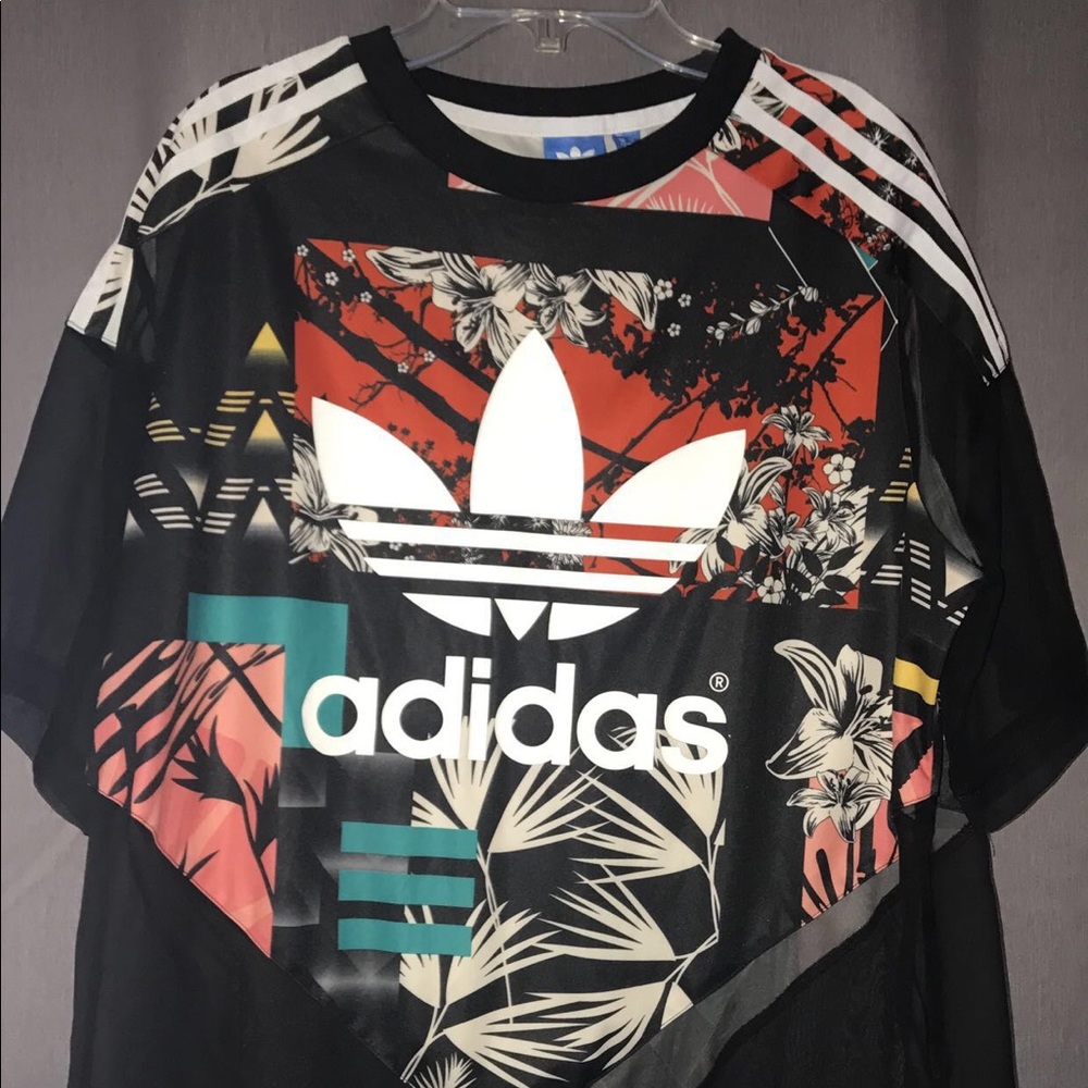 Adidas multicolored mesh tee
