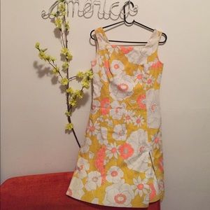 Beautiful vintage neon flower print dress