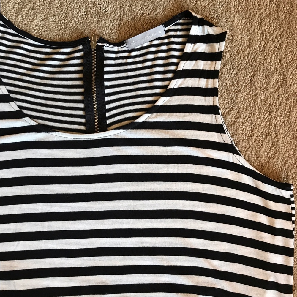 Black & white stripped tank