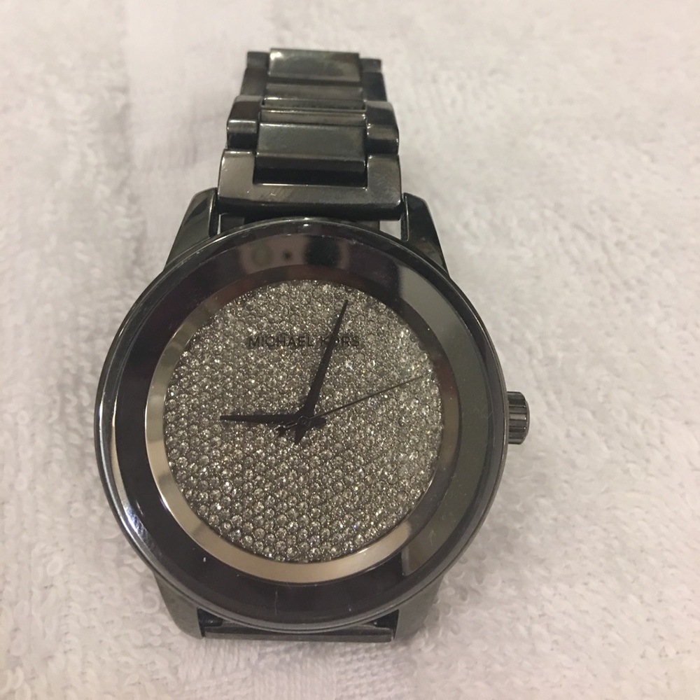 MK gunmetal watch