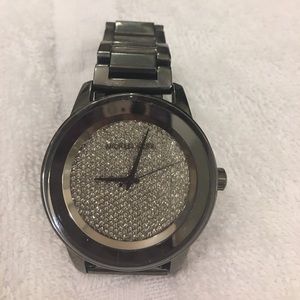 MK gunmetal watch
