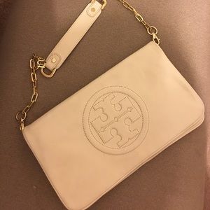 Tory Burch white clutch