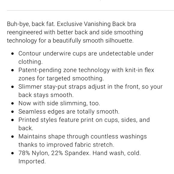 Coral Vanishing Back Full Coverage Bra from Soma - Picture 3 of 5