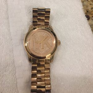 MK rose gold watch