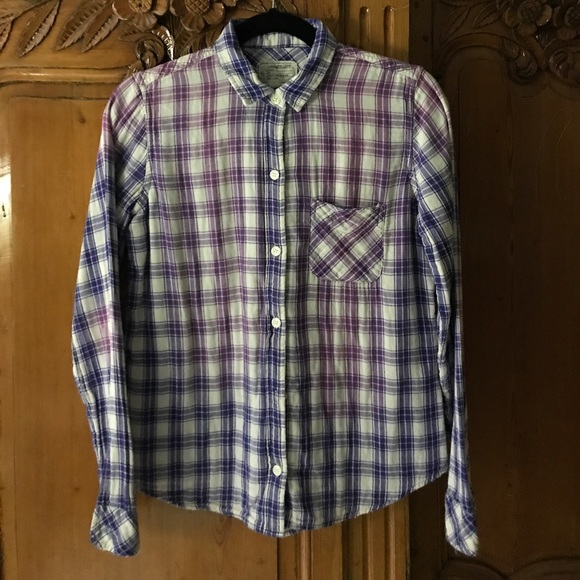 Current/Elliott Ombré Plaid Shirt - Picture 1 of 6