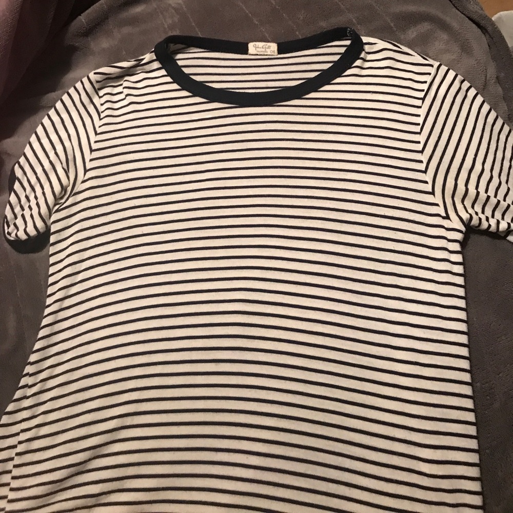 Striped crop tee