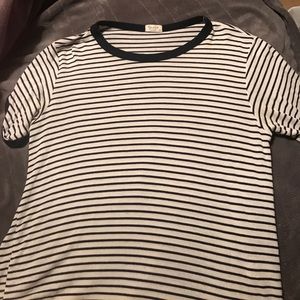 Striped crop tee