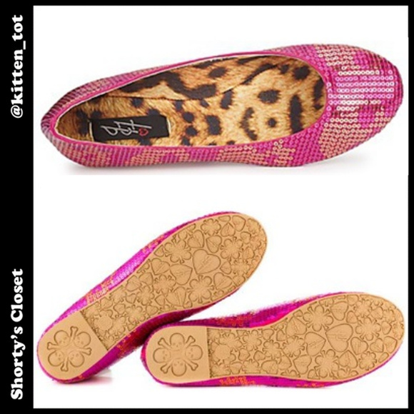 EUC Digi Skull sparkly sequined flats - Picture 3 of 4