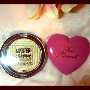 Too Faced Blush/Maybelline Molten Gold Highlighter