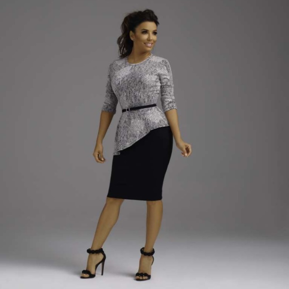 Hot Eva Longoria Peplum Dress By The Limited
