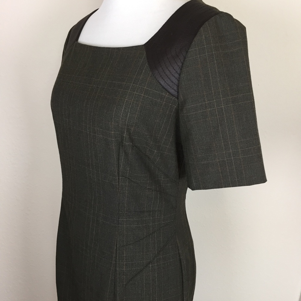 Antonio Melani Leather Shoulder Dress