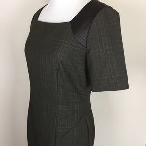 Antonio Melani Leather Shoulder Dress