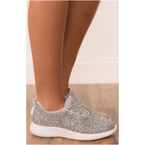 🆕LAST ONE Silver Glitter Sneakers - Picture 5 of 8