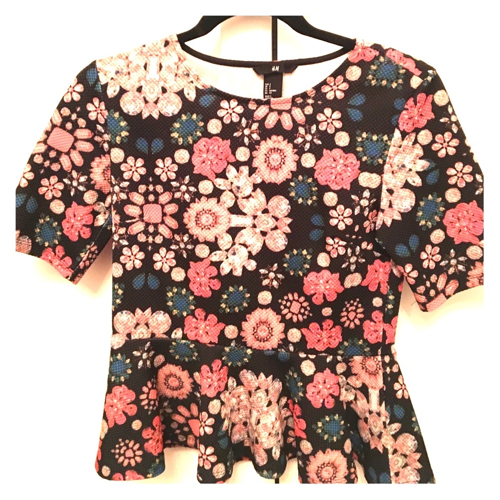 Printed peplum top