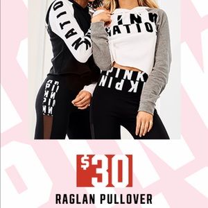 Victoria secret pink crop top hoodie