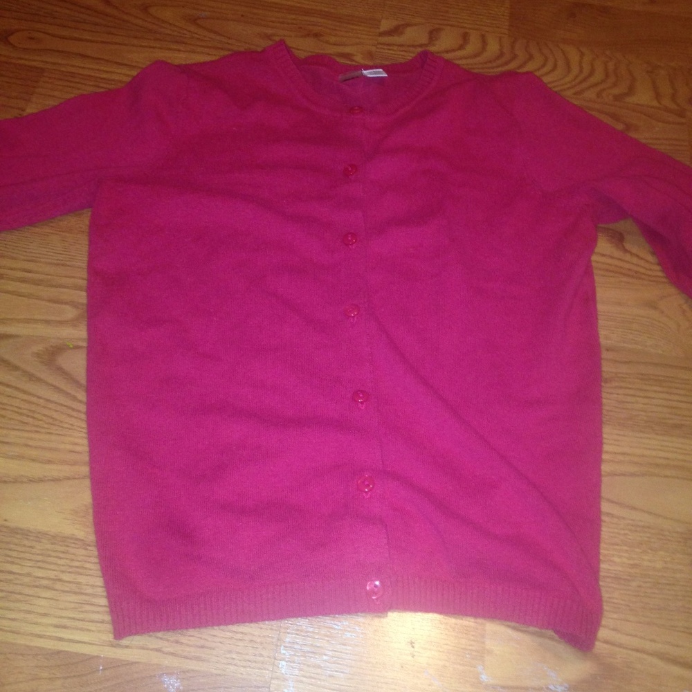 Red women's cardigan