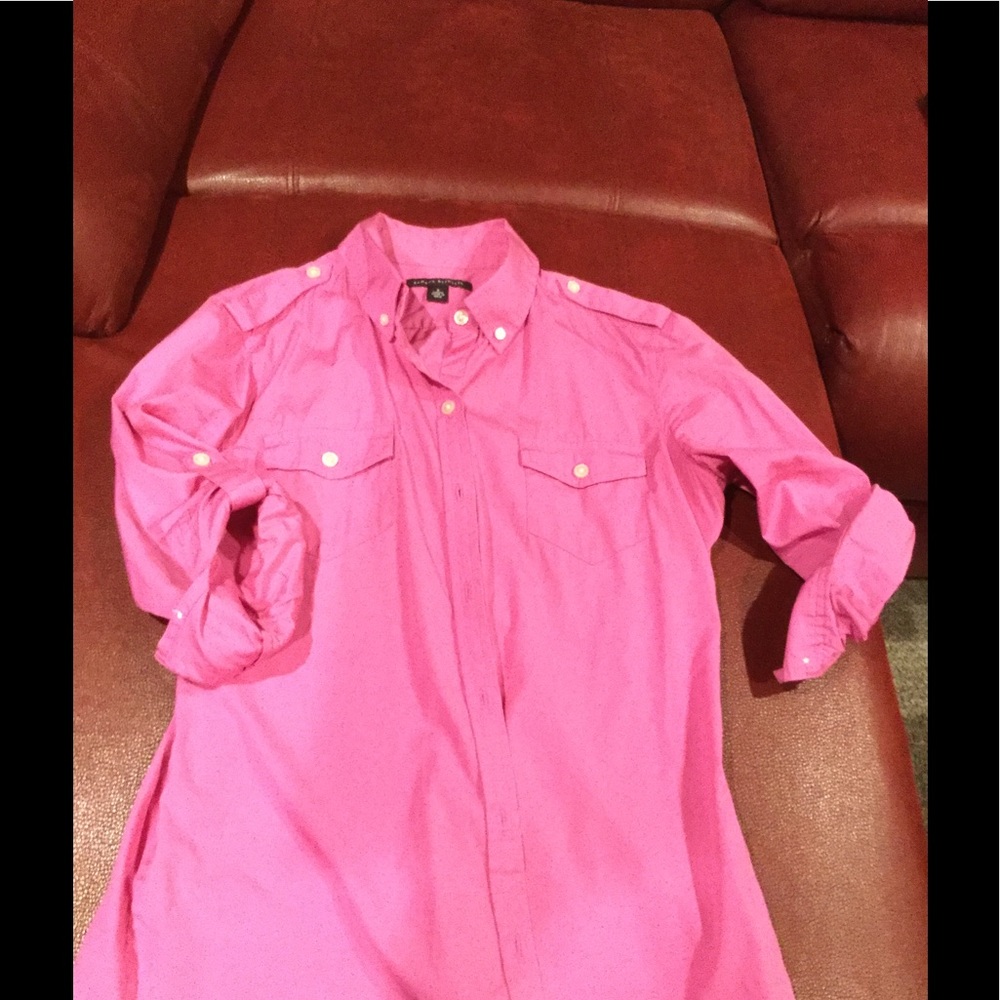 Banana republic pink blouse