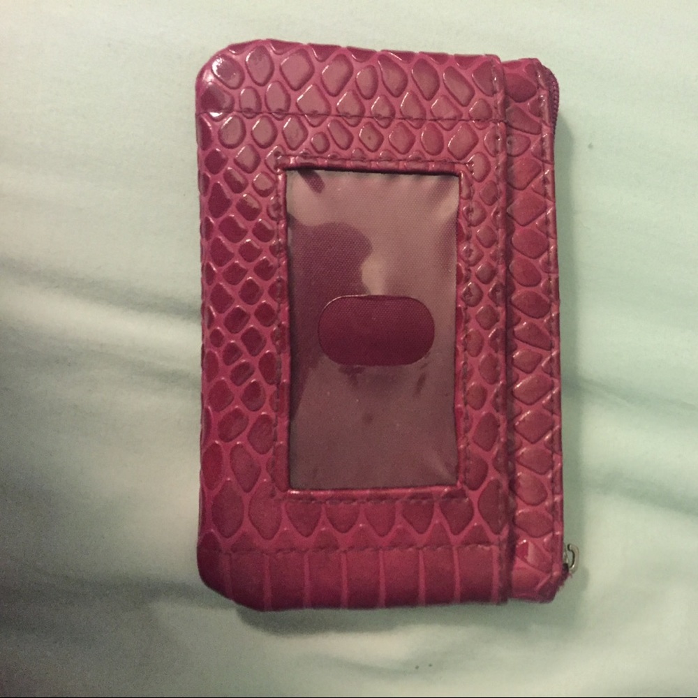 Mini faux leather wallet