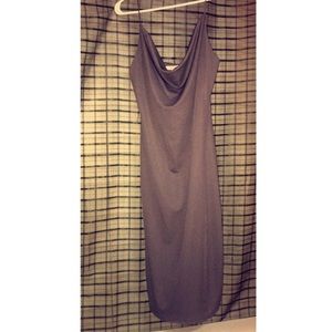 Gray bodycon dress. NEVER WORN