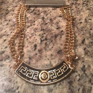 Gold Chain Link Statement Necklace