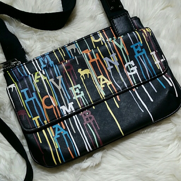 L.A.M.B. Handbags - L.A.M.B Crossbody Bag Paint Drip Flap Purse