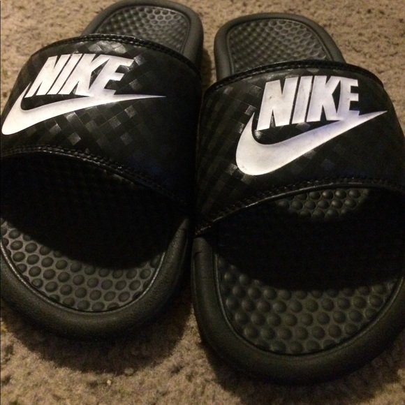 Snow Capped Nike slides