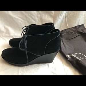 Cole Haan Air Britt Wedge chukka booties in black