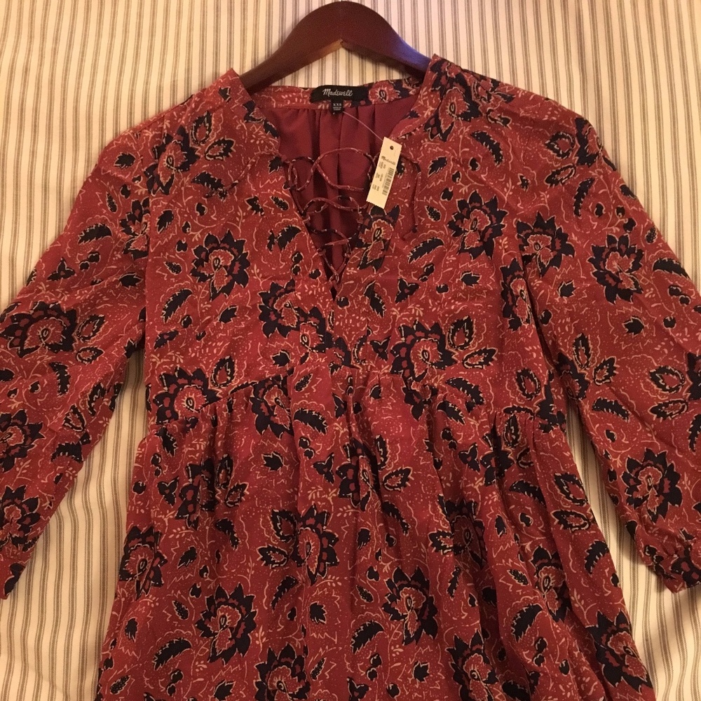 Madewell Silk Lace-up Dress