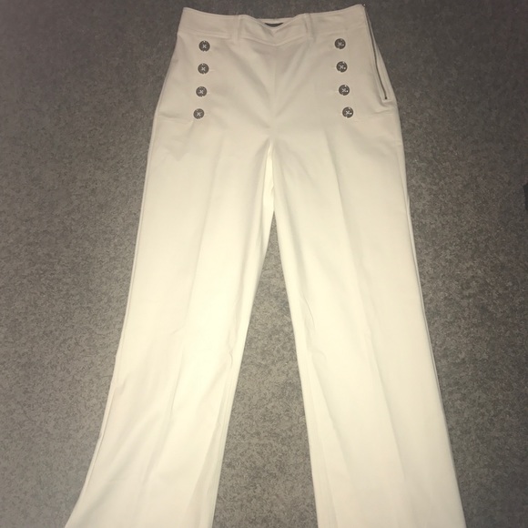 high waisted white sailor pants