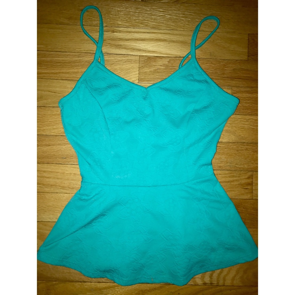 Wet Seal Teal Blue Open Back Cami Top