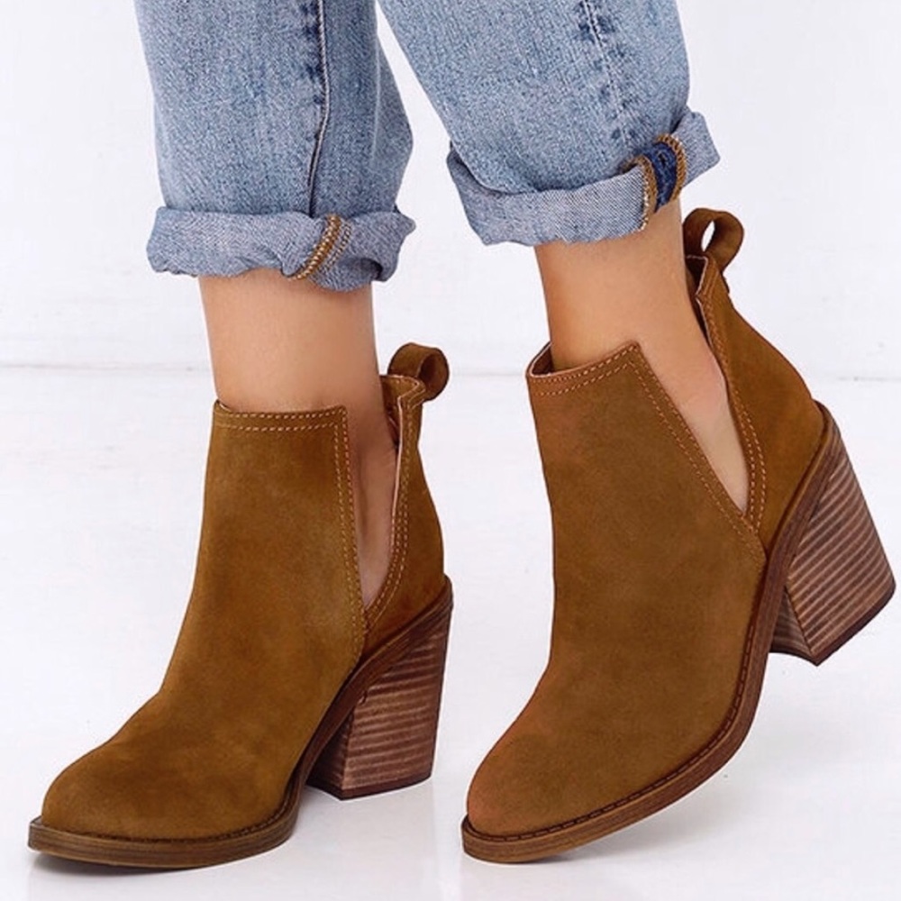Steve Madden Cutout booties boots chestnut Size 10 - Picture 4 of 7