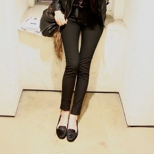 Topshop black suede loafers