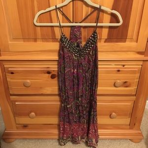 Multi Colored Patterned Stud Dress (Small)