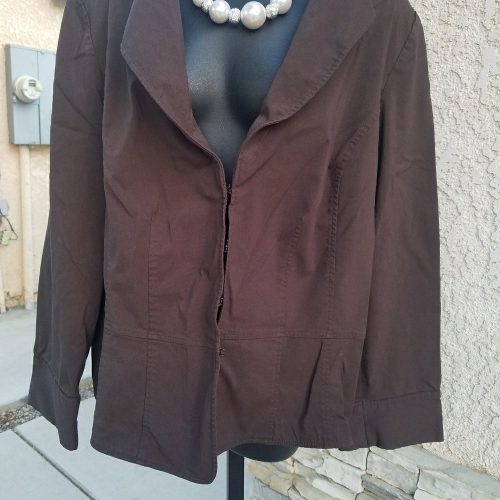 Lane Bryant brown blazer