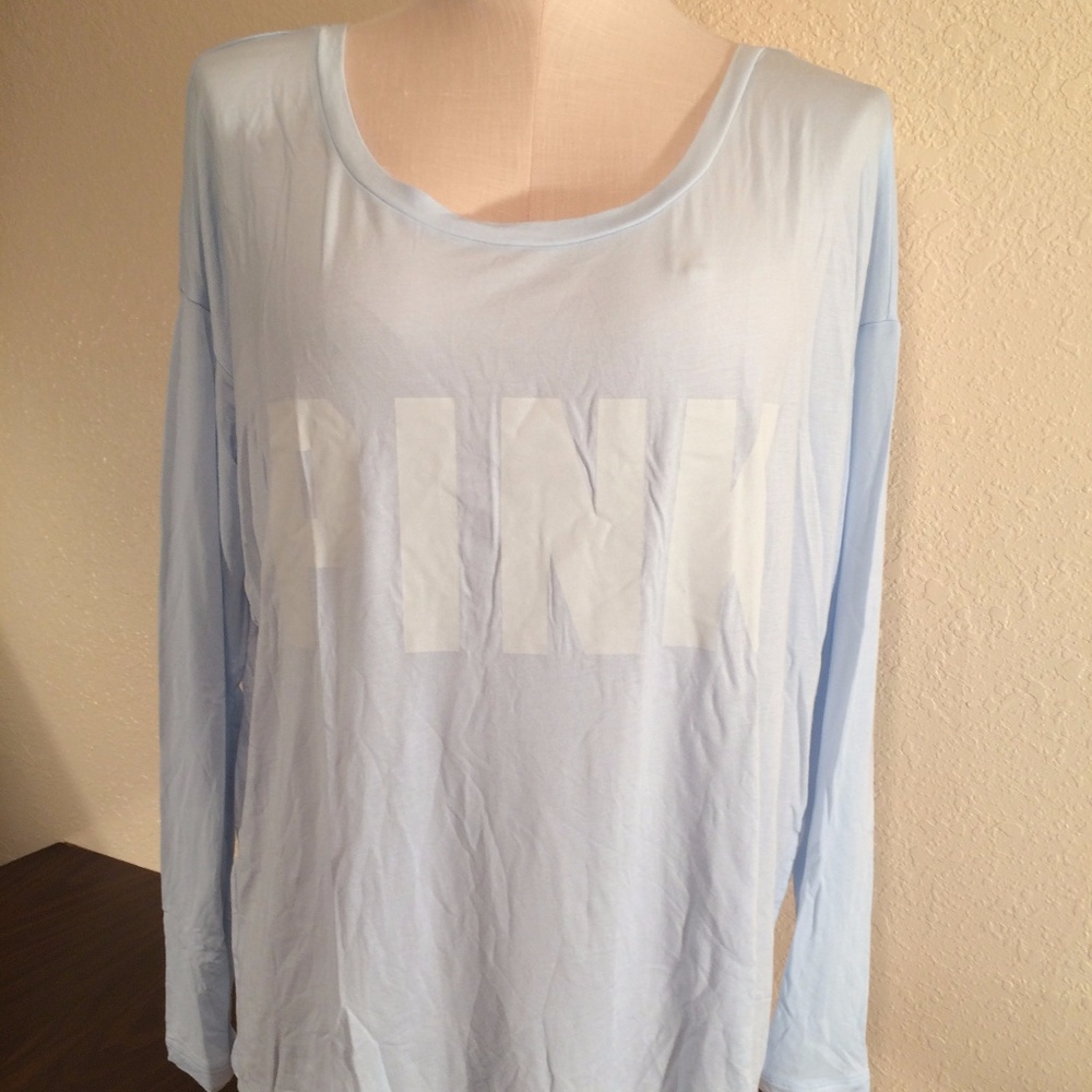 Victoria's Secret PINK Light Blue Lounge Shirt