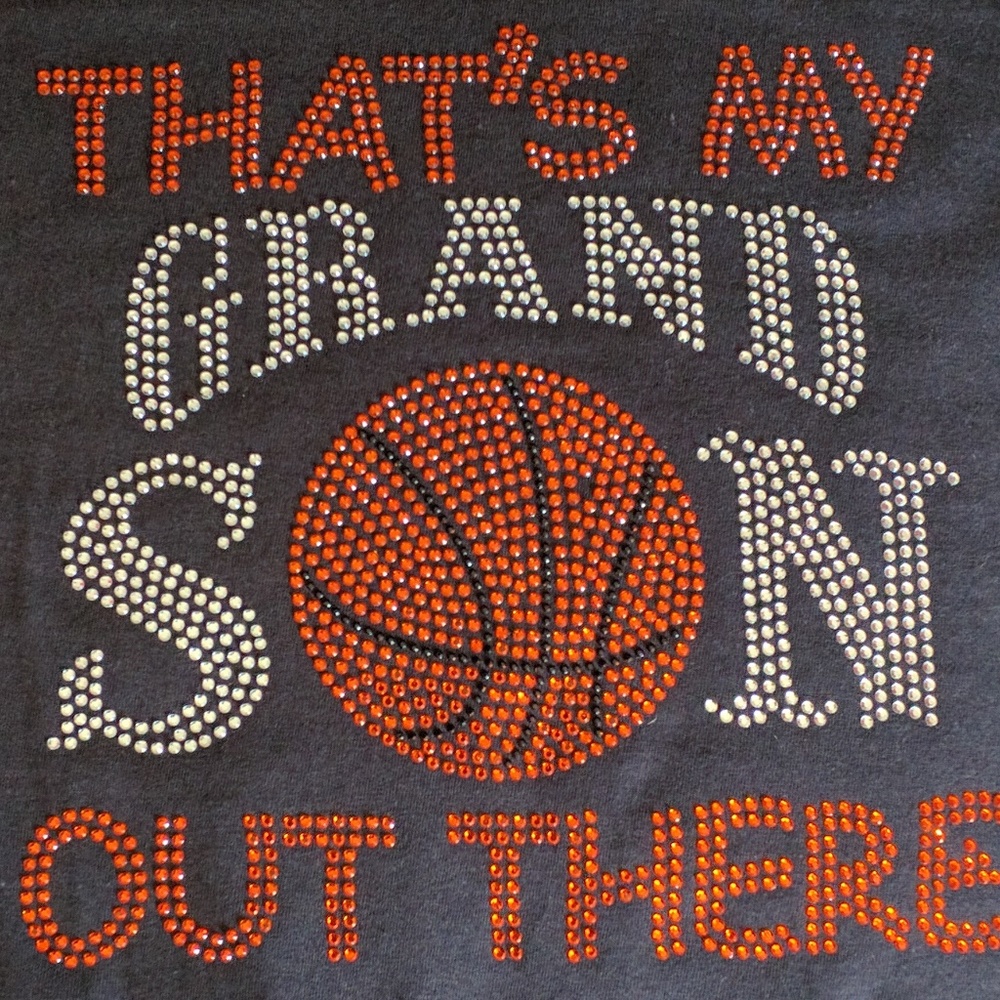Blinged Out Thats My Grandson Out There Basketball