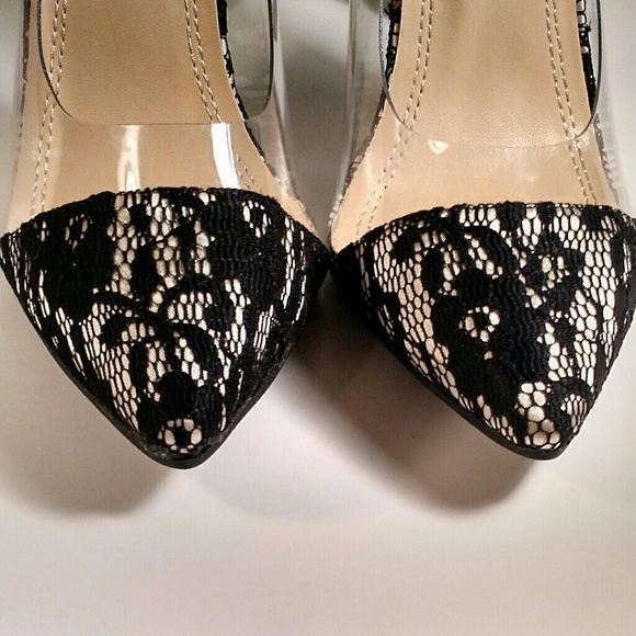 CLEAR SIDE LACE HEELS - Picture 5 of 6