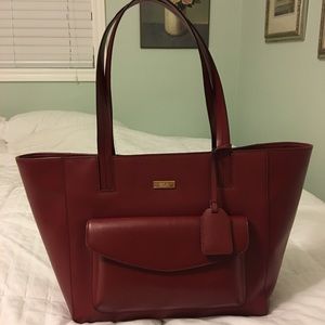 LAUREN RALPH LAUREN AUTHENTIC LARGE LEATHER TOTE