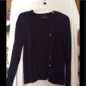 Sweater tank with cardigan