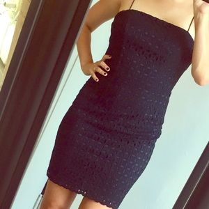 NWT | Banana Republic Black Eyelet Strappy LDB