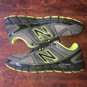 New Balance 750 V1 Grey Black and Lime Green Sz 10