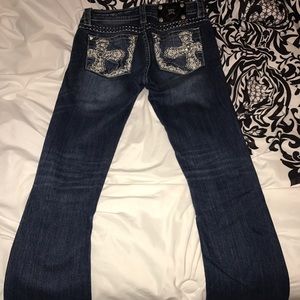 Size 26 Miss Me Cross Boot cut jeans!