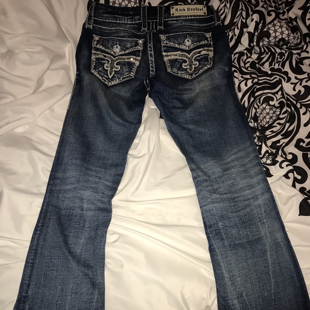 Size 25 Mid Rise Boot Cut Rock Revivals