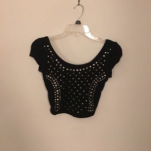 black crop top