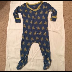 KicKee Pants Print Footie PJs in Frog Prince